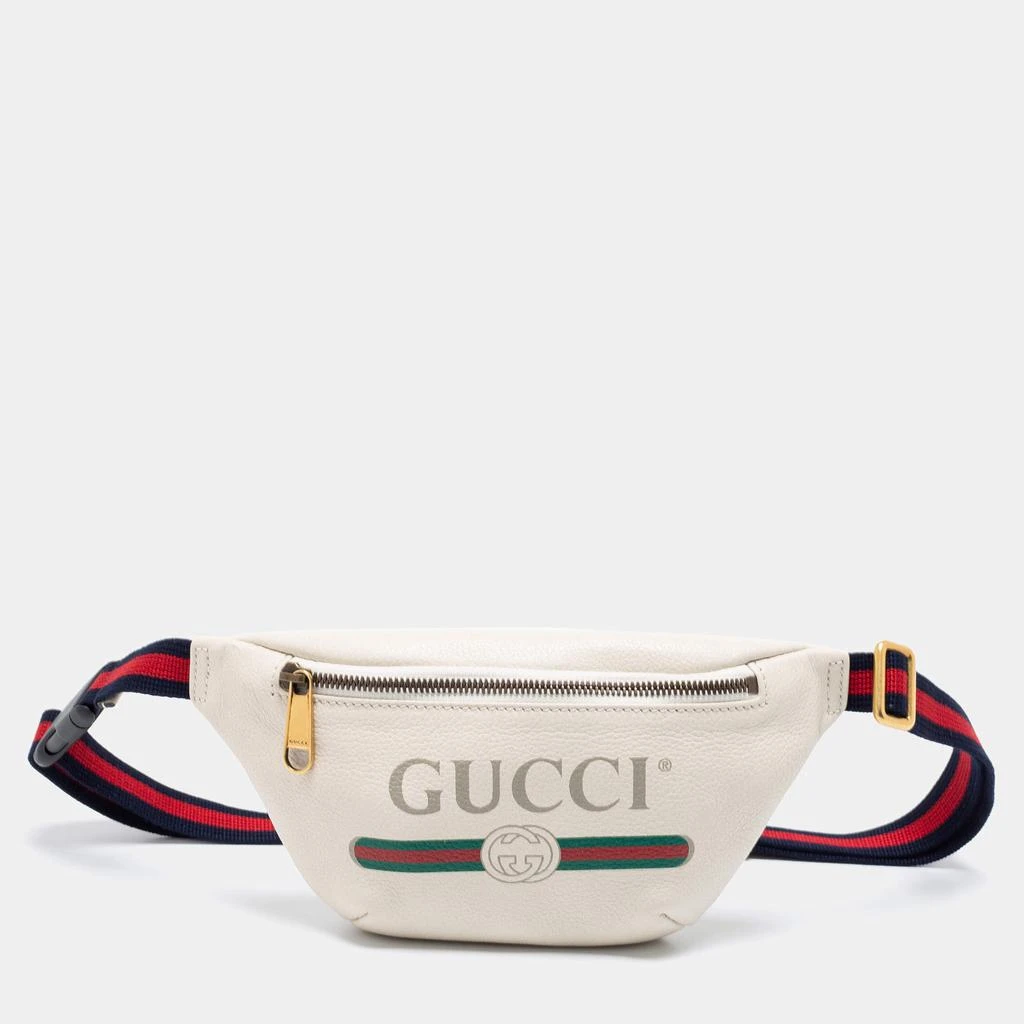 商品[二手商品] Gucci|Gucci Off White Leather Logo Web Belt Bag,价格¥5878,第1张图片
