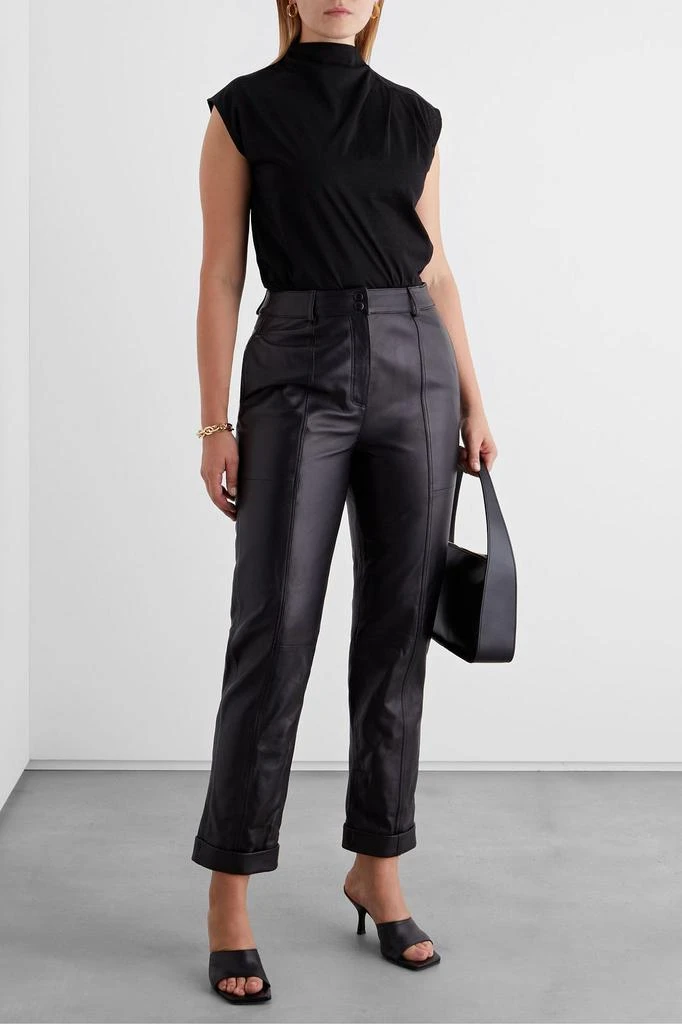 商品IRIS & INK|Fabienne pleated organic cotton-jersey top,价格¥633,第5张图片详细描述