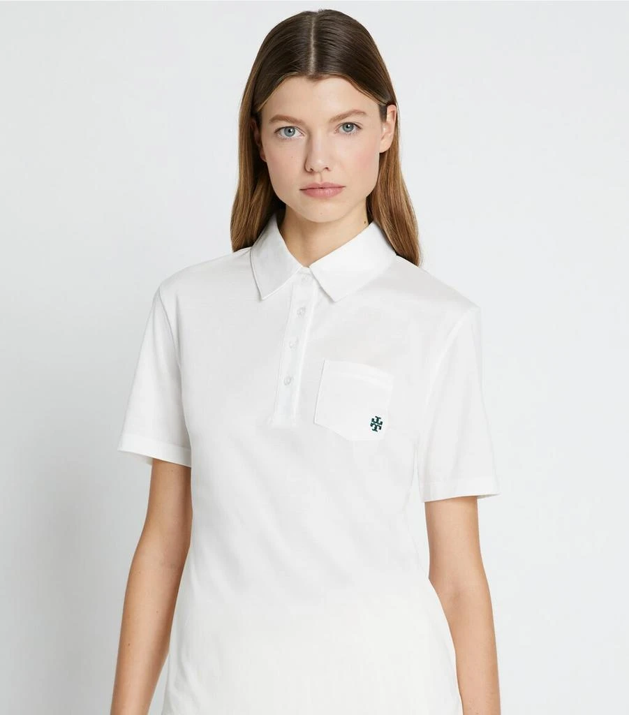 商品Tory Burch|Mercerized Cotton Polo,价格¥744,第2张图片详细描述