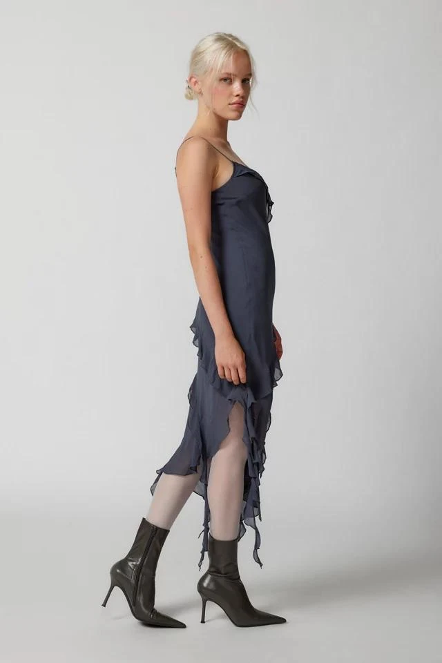 商品Urban Outfitters|UO Dita Asymmetrical Ruffle Midi Dress,价格¥601,第2张图片详细描述