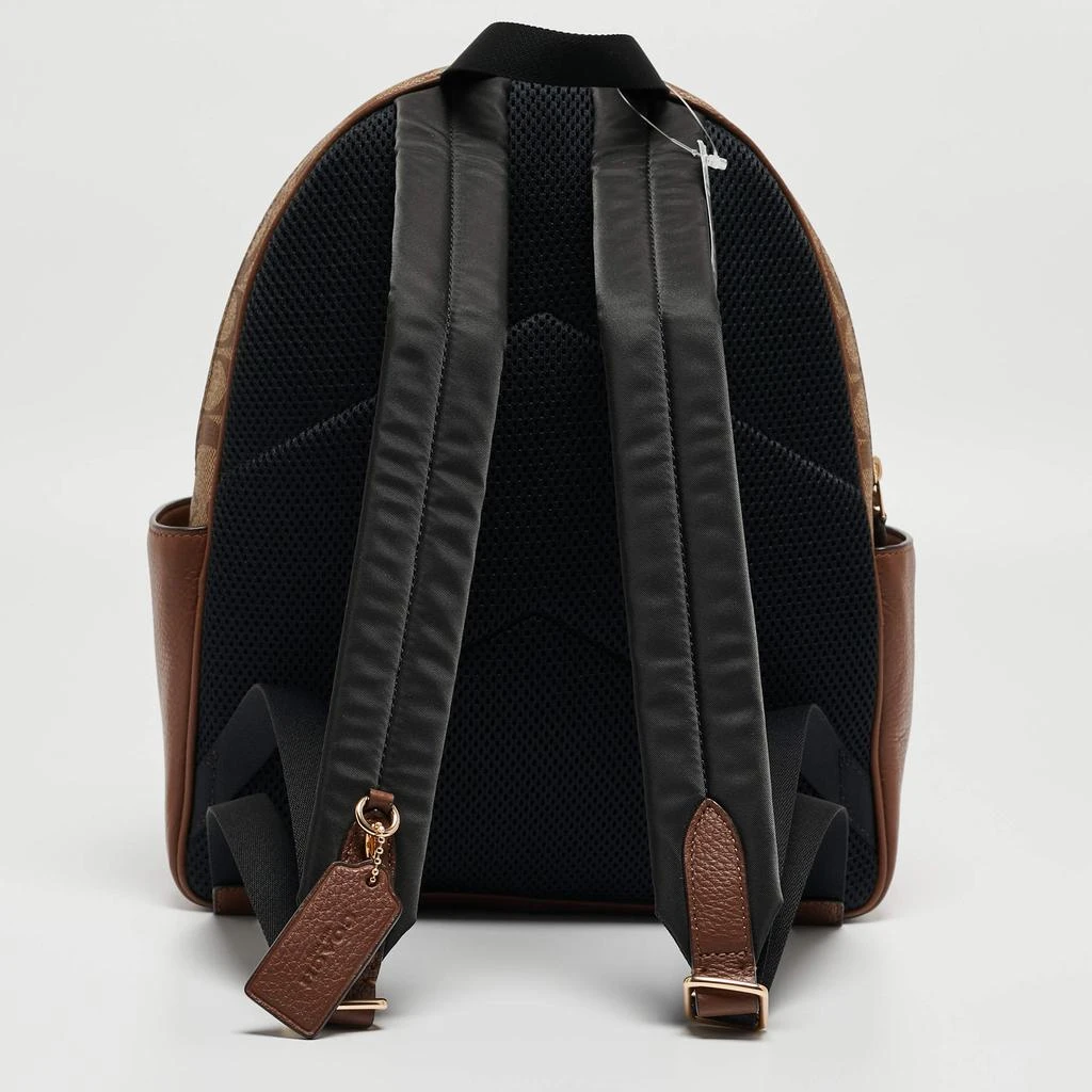 商品Coach|Coach Brown/Beige Signature Coated Canvas and Leather Court Backpack,价格¥3807,第4张图片详细描述