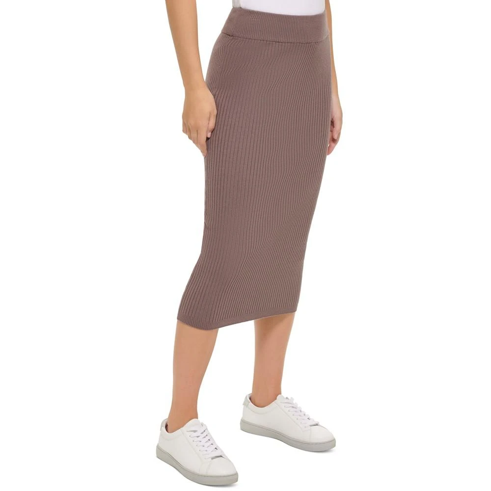 商品Calvin Klein|Women's Ribbed Knit Midi Skirt,价格¥316,第3张图片详细描述