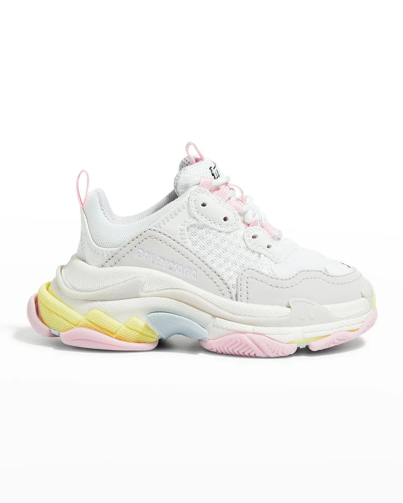 商品Balenciaga|Girl's Triple S Pastel Sneakers, Baby/Toddlers/Kids,价格¥4560,第1张图片