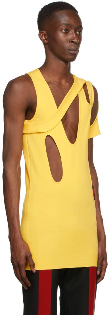 商品Maximilian|SSENSE 独家发售黄色 Mass Cut Out 背心,价格¥5036,第6张图片详细描述