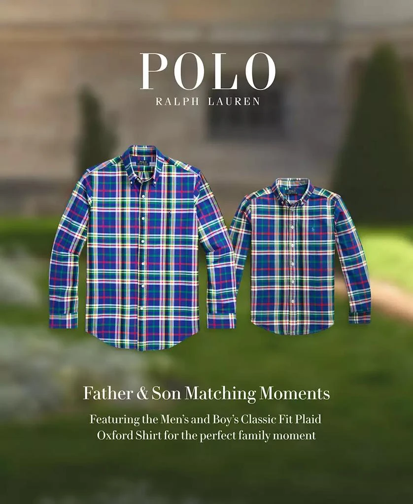 商品Ralph Lauren|Big Boys Plaid Cotton Oxford Shirt,价格¥104,第3张图片详细描述