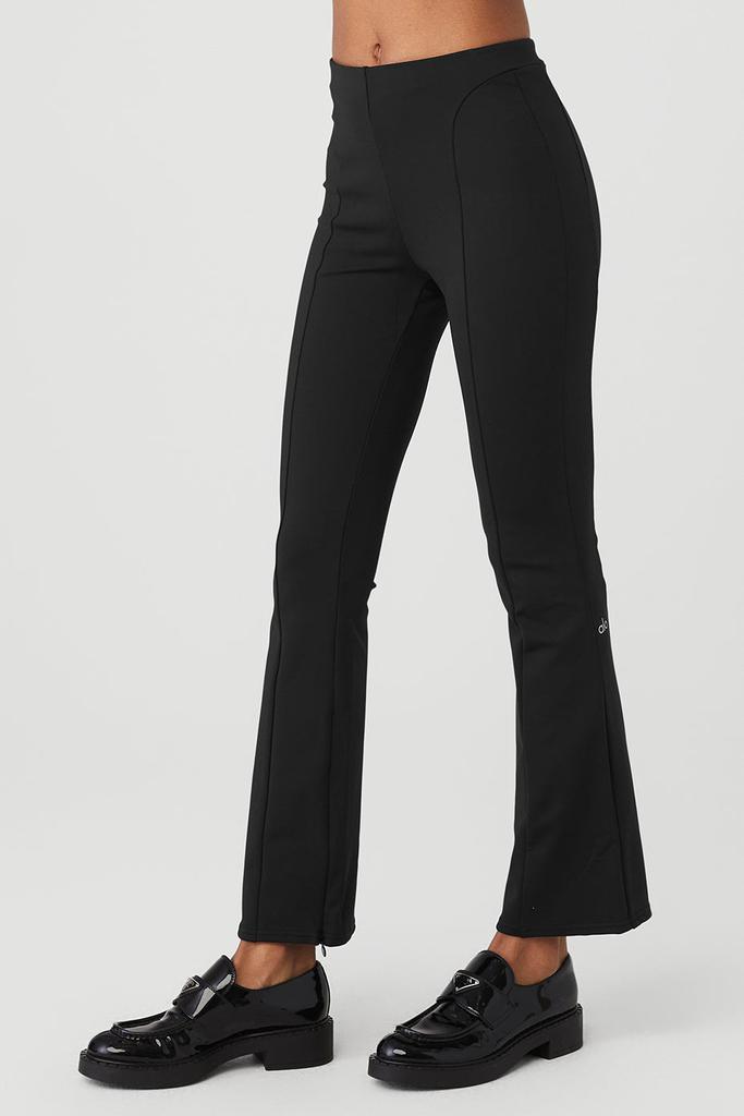 商品Alo|High-Waist 7/8 Zip It Flare Legging - Black,价格¥824,第3张图片详细描述