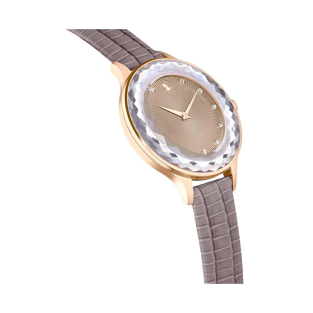 商品Swarovski|Women's Analog Swiss Made Octea Nova Gray Leather Strap Watch, 33mm,价格¥2572,第4张图片详细描述