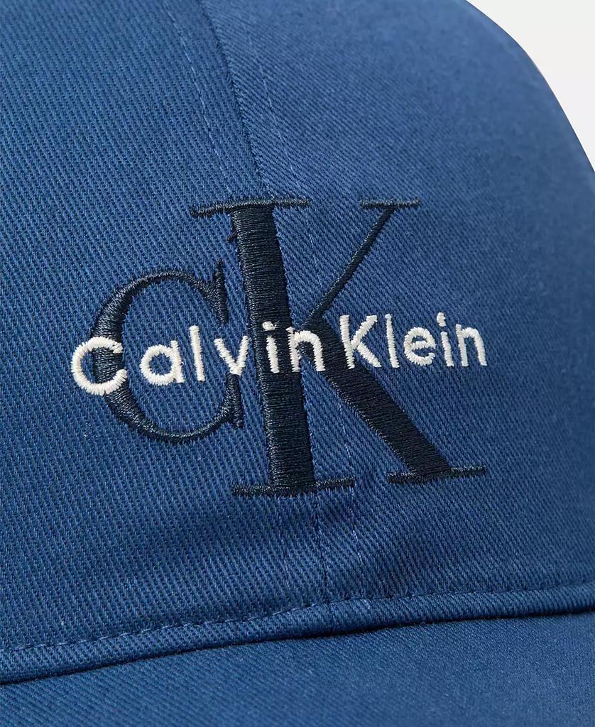 【 】CKJ Monogram Embroidery Denim Ball Cap_BLUE NWT Calvin Klein Men's Embroidered CK Logo Baseball Hat