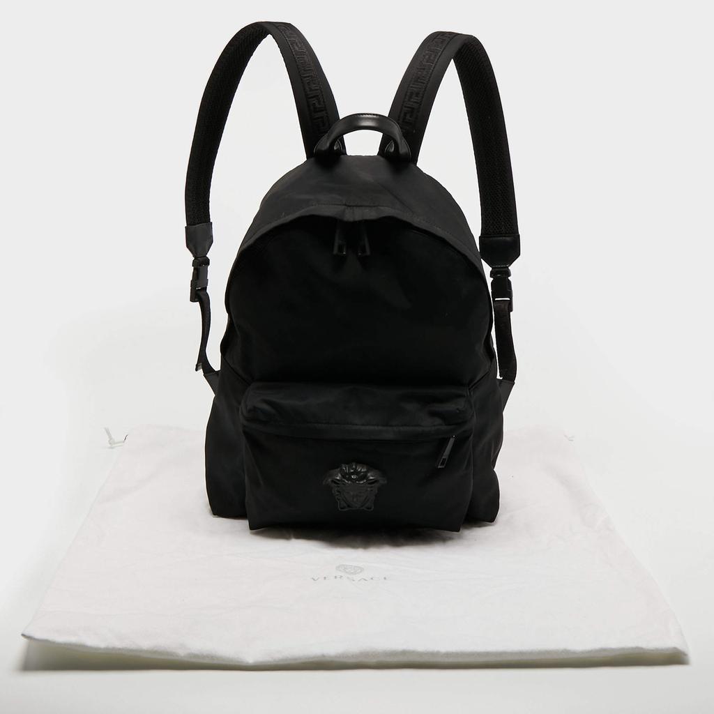 Versace Black Nylon and Leather Medusa Backpack商品第9张图片规格展示
