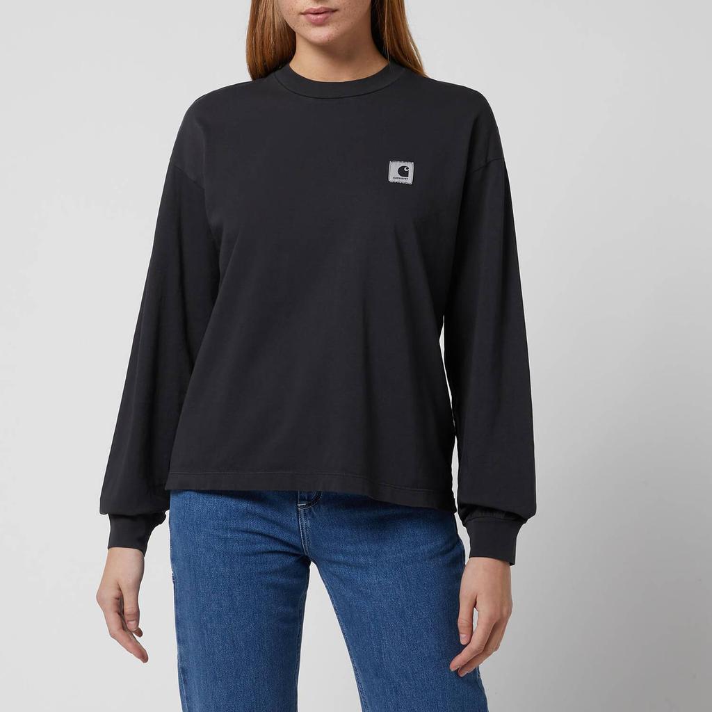 商品Carhartt|Carhartt WIP Women's Long Sleeve Nelson T-Shirt - Black,价格¥279,第1张图片