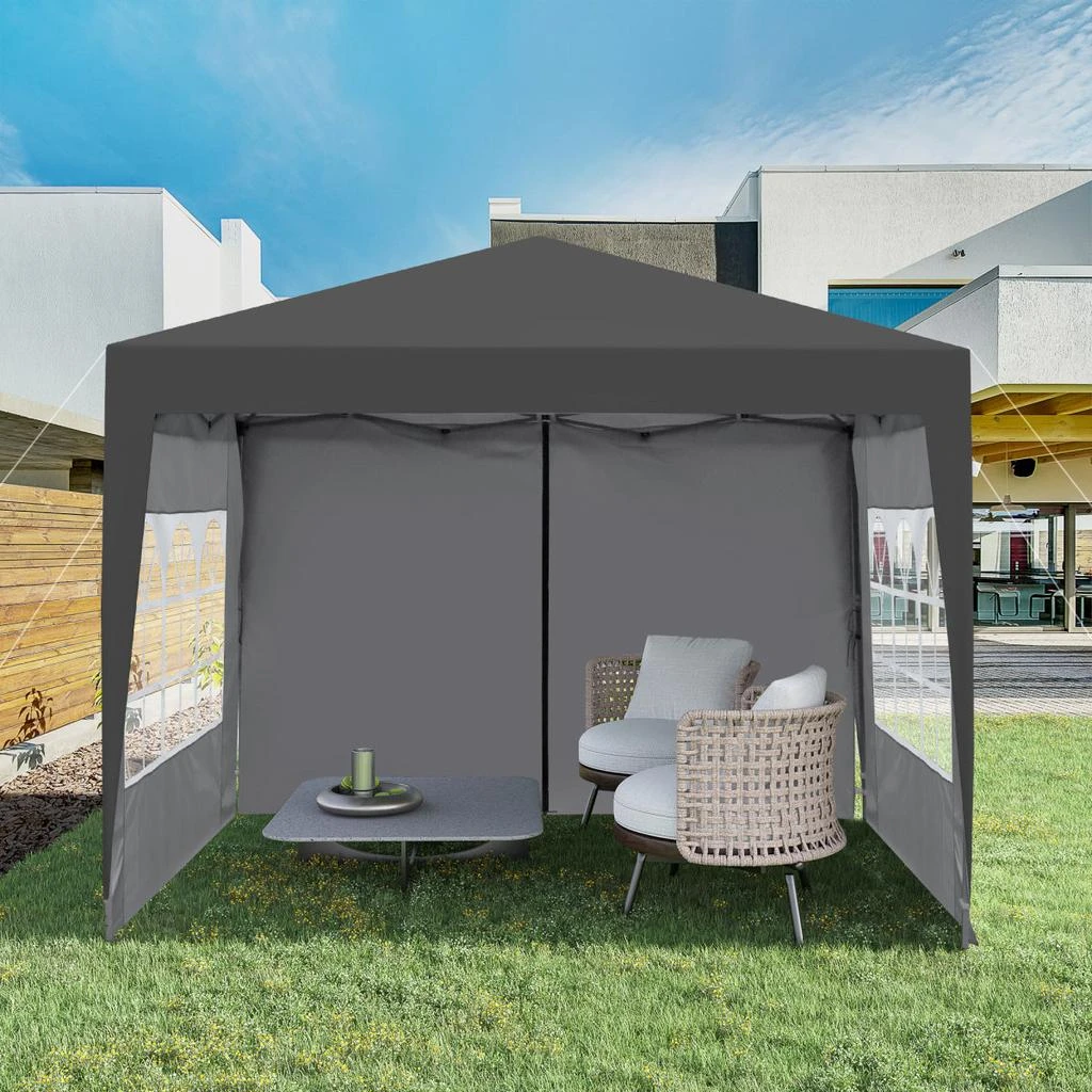 商品Simplie Fun|Outdoor 10x 10Ft Pop Up Gazebo Canopy Tent Removable Sidewall,价格¥1624,第4张图片详细描述