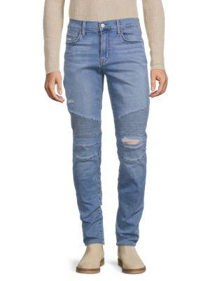商品Hudson|Ethan Distressed Biker Skinny Jeans,价格¥278,第1张图片