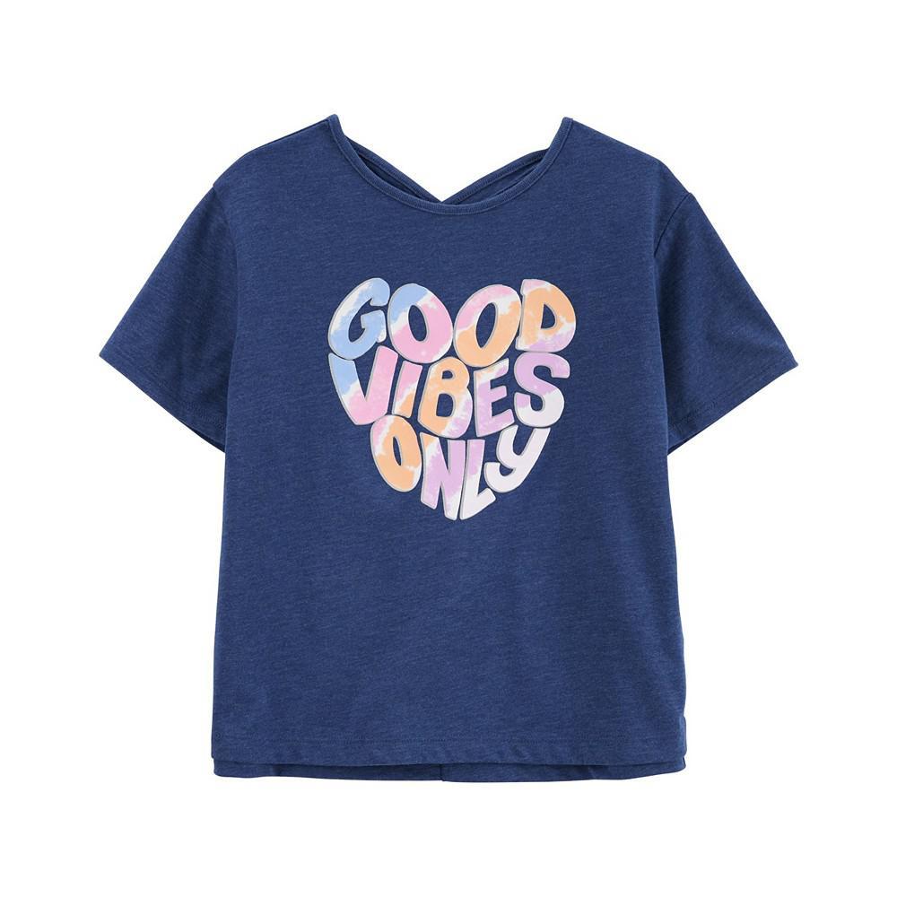 商品Carter's|Little Girls Good Vibes Only Open-Back T-shirt,价格¥56,第1张图片