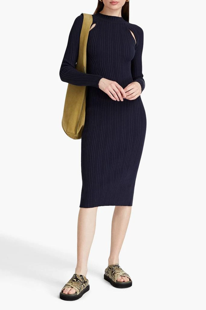 商品LVIR|Cutout ribbed-knit midi dress,价格¥630,第2张图片详细描述