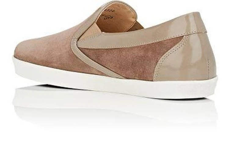 商品Barneys New York|Leather-Trimmed Slip-On Sneakers,价格¥961,第3张图片详细描述