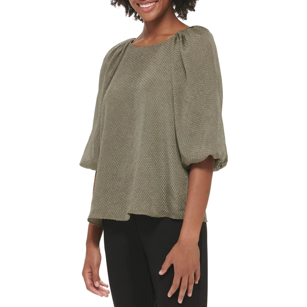 商品Calvin Klein|Lantern Sleeve Clip Chiffon,价格¥361,第3张图片详细描述
