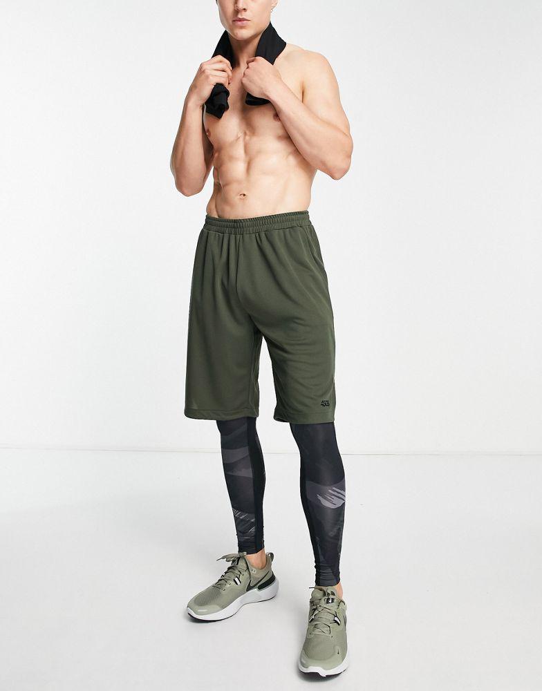 Nike Training glitch camo dri-fit leggings in black商品第4张图片规格展示