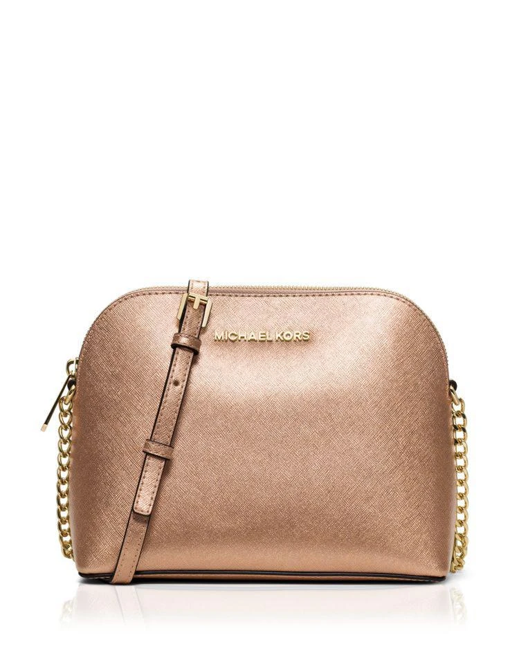 商品Michael Kors|Cindy Dome 大号金属亮面斜跨包,价格¥757,第1张图片