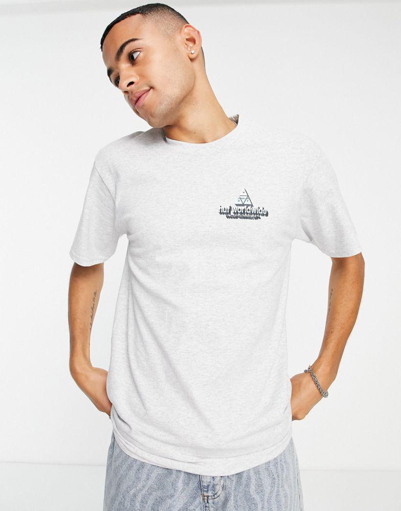 HUF peak tech back print t-shirt in grey商品第2张图片规格展示