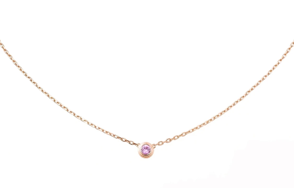 商品[国内直发] Cartier|卡地亚 Saphirs Légers系列 18K玫瑰金宝石项链 女款 玫瑰金色,价格¥9052,第4张图片详细描述