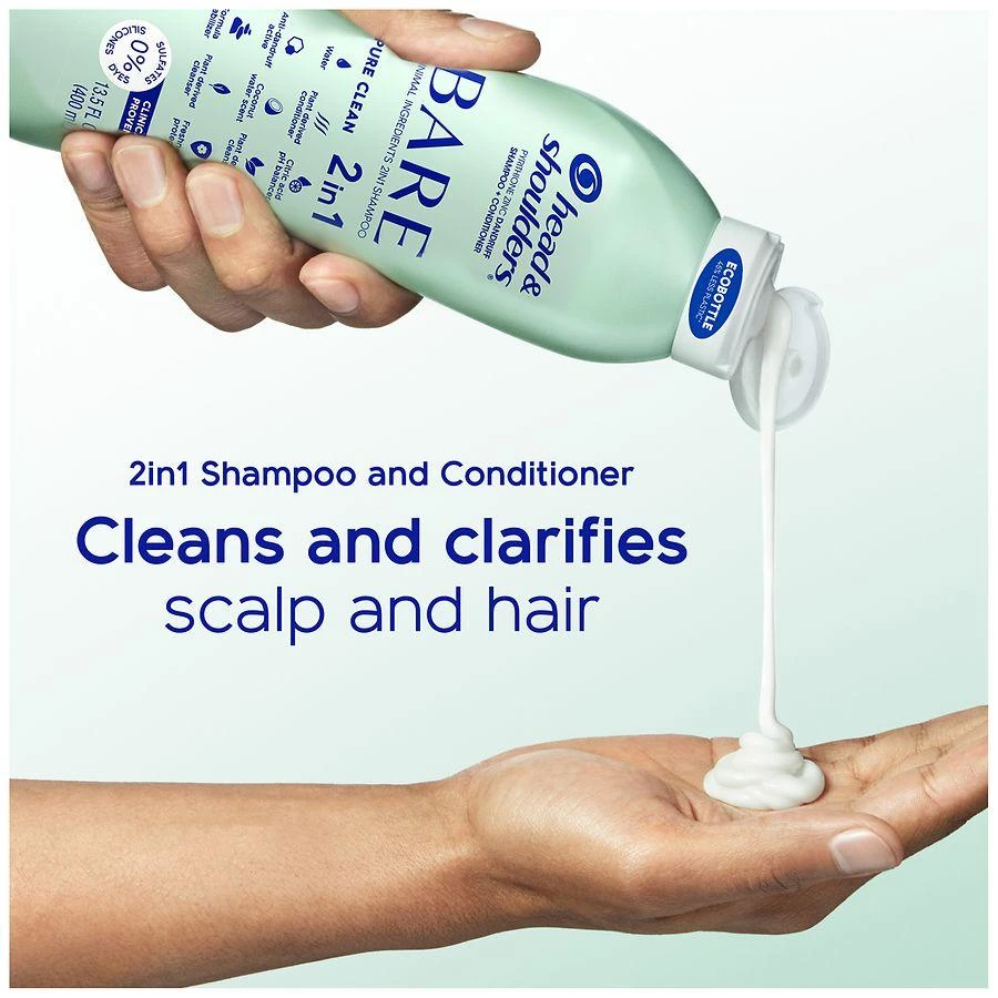 商品Head & Shoulders Bare|Pure Clean 2in1 Dandruff Shampoo and Conditioner, Anti-Dandruff Treatment Coconut Water,价格¥89,第2张图片详细描述