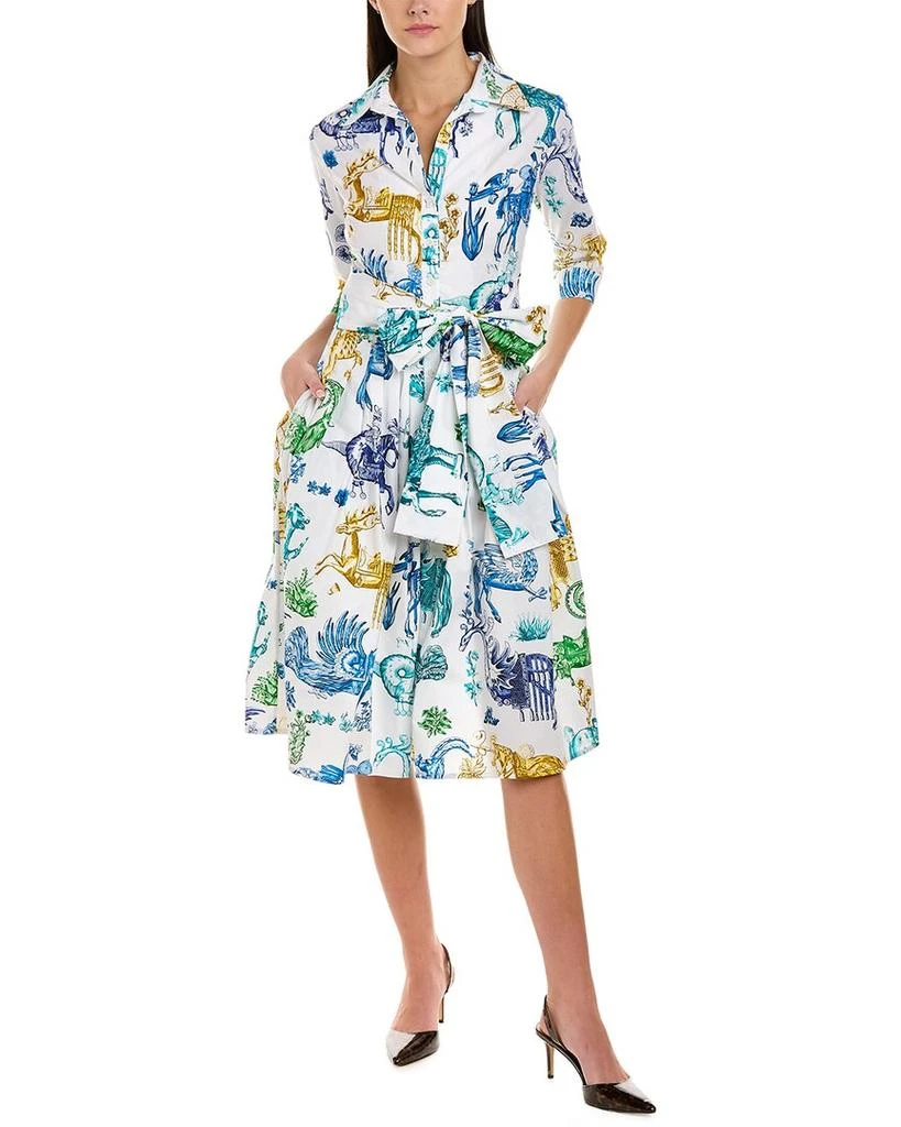 商品SAMANTHA SUNG|Samantha Sung Audrey 2 3/4-Sleeve Shirtdress,价格¥1238,第3张图片详细描述