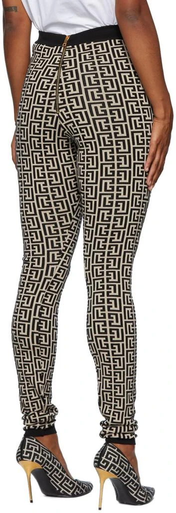 商品Balmain|黑色 & 米色 Monogram 紧身裤,价格¥11585,第3张图片详细描述