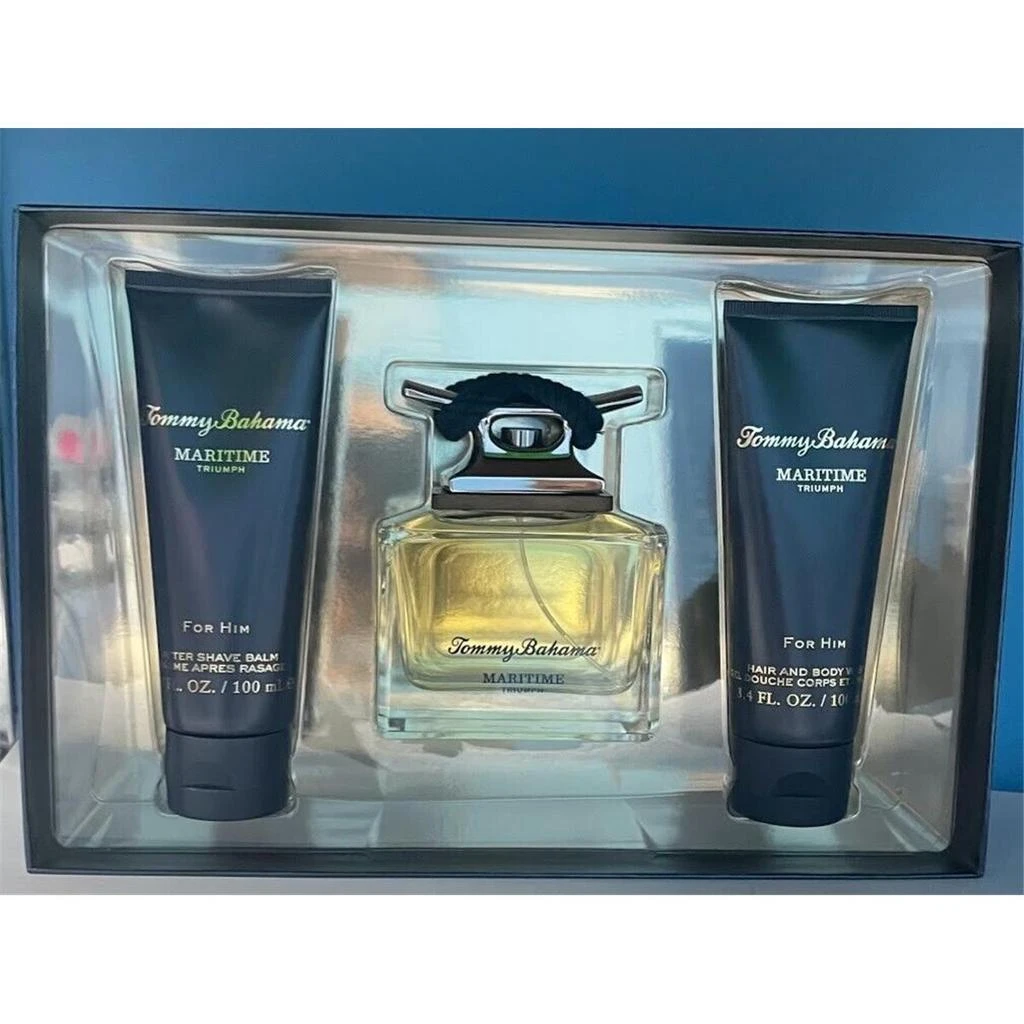 商品Tommy Bahama|4.2 oz & 3.4 oz Mens  Maritime Triumph After Shave Balm & Hair & Body Wash Eau De Cologne Spray,价格¥523,第1张图片