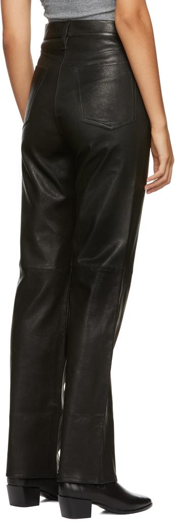 黑色 Alex 皮革长裤商品第3张图片规格展示