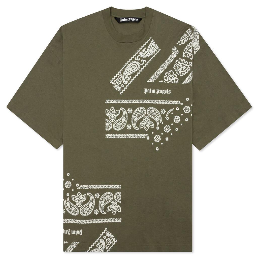 Palm Angels Bandana Print Tee - Military商品第1张图片规格展示