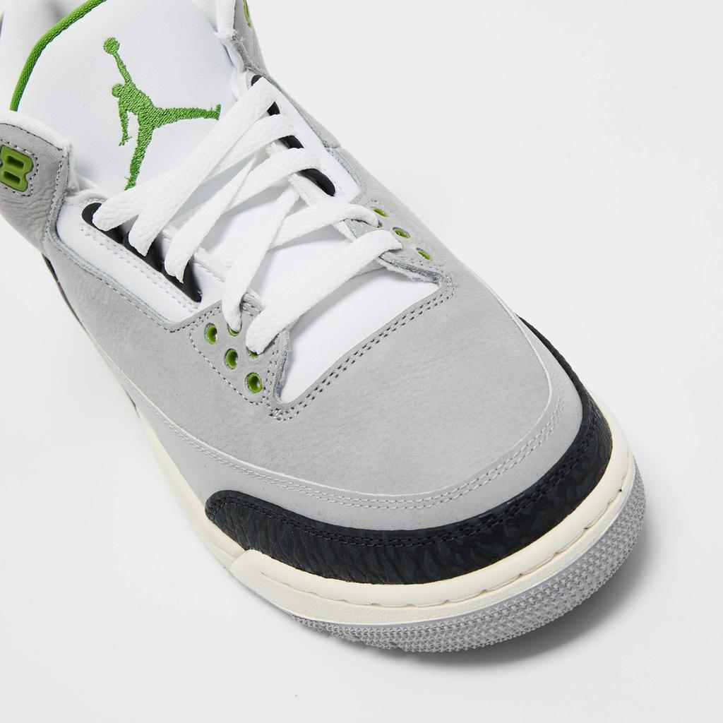 Air Jordan Grey/White Nubuck and Leather Jordan 3 Retro Cool (2021) Sneakers Size 42商品第7张图片规格展示