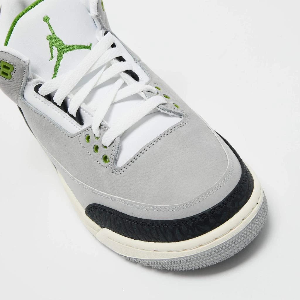 Air Jordan Grey/White Nubuck and Leather Jordan 3 Retro Cool (2021) Sneakers Size 42 商品