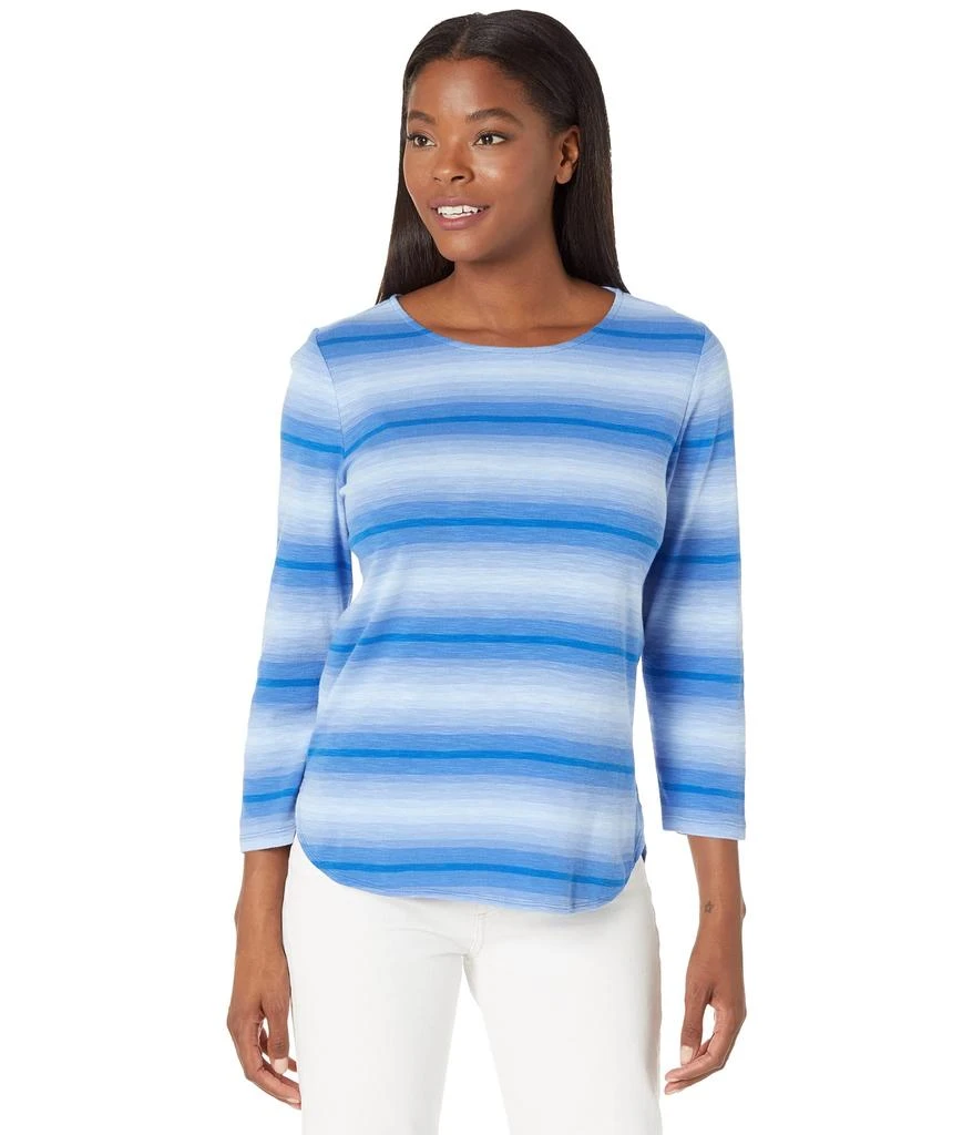 商品Tommy Bahama|Ashby Ombre Stripe 3/4 Sleeve Tee,价格¥234,第1张图片