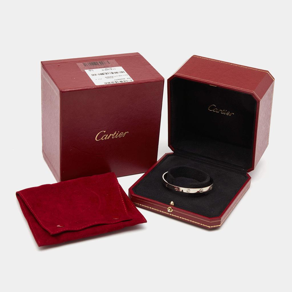 Cartier Love 18k White Gold Open Cuff Bracelet 19商品第5张图片规格展示