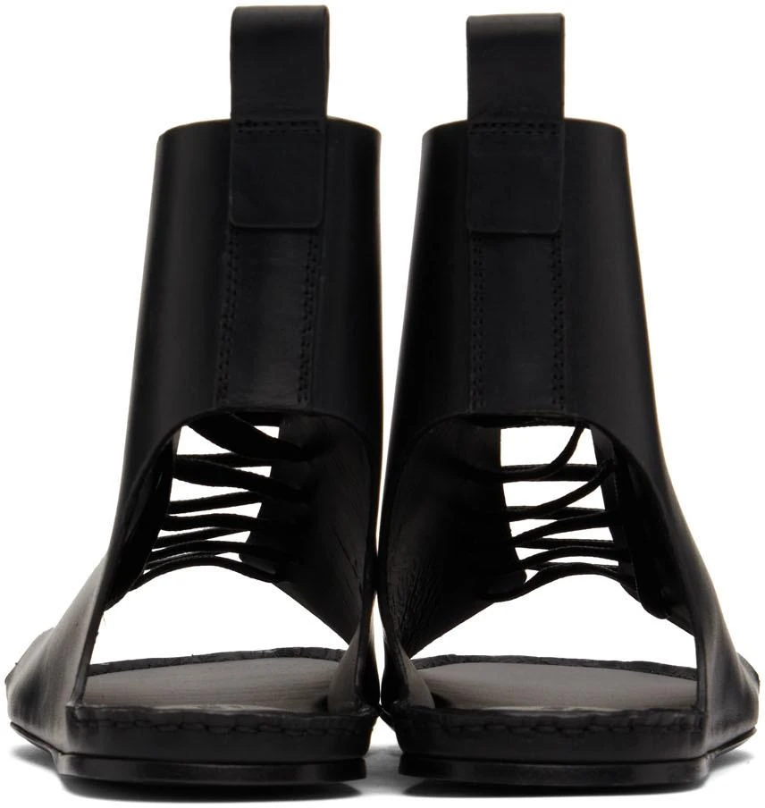 商品Giorgio Armani|Black Leather Gladiator Sandals,价格¥10446,第2张图片详细描述
