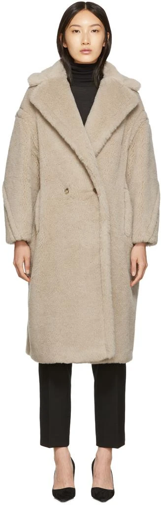 商品Max Mara|Beige Teddy Bear Coat,价格¥14070,第1张图片