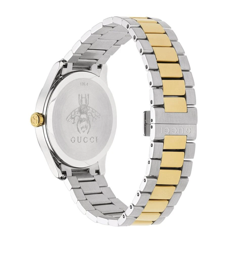 商品Gucci|Steel and Yellow Gold G-Timeless Snake Watch 38mm,价格¥10273,第2张图片详细描述