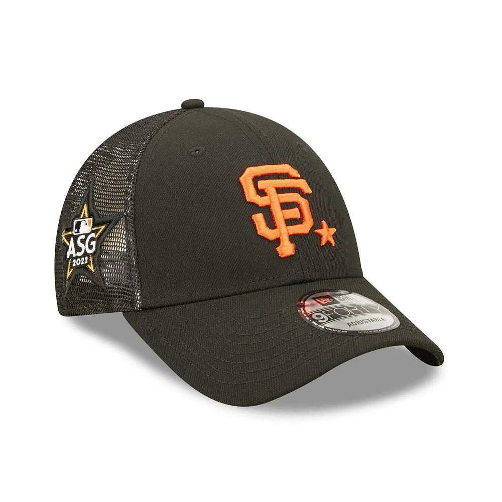 商品New Era|Men's Black San Francisco Giants 2022 MLB All-Star Game Workout 9FORTY Snapback Adjustable Hat,价格¥252,第1张图片