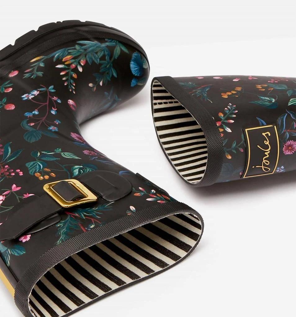 商品Joules|Molly Mid-Height Rain Boots in Black Botanic,价格¥443,第3张图片详细描述