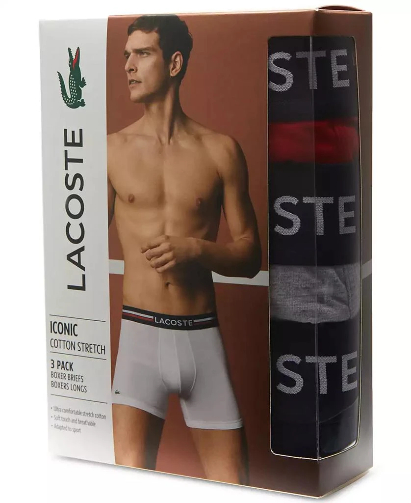 商品Lacoste|Men's Stretch Boxer Brief Set, 3-Pack,价格¥192,第4张图片详细描述