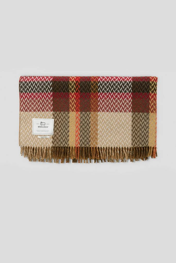 商品Woolrich|Jacquard Check Blanket in a Wool Blend - Unisex - Brown,价格¥1176,第3张图片详细描述