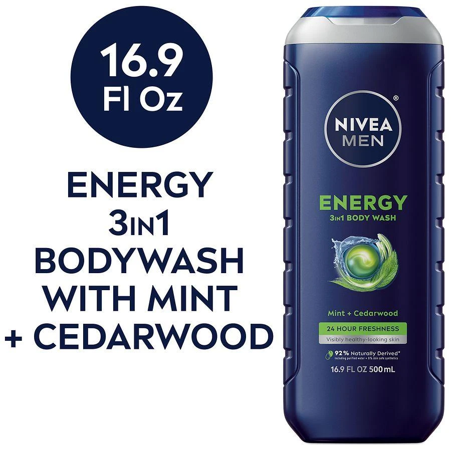 商品Nivea|Energy Body Wash With Mint Extract Mint + Cedarwood,价格¥37,第3张图片详细描述