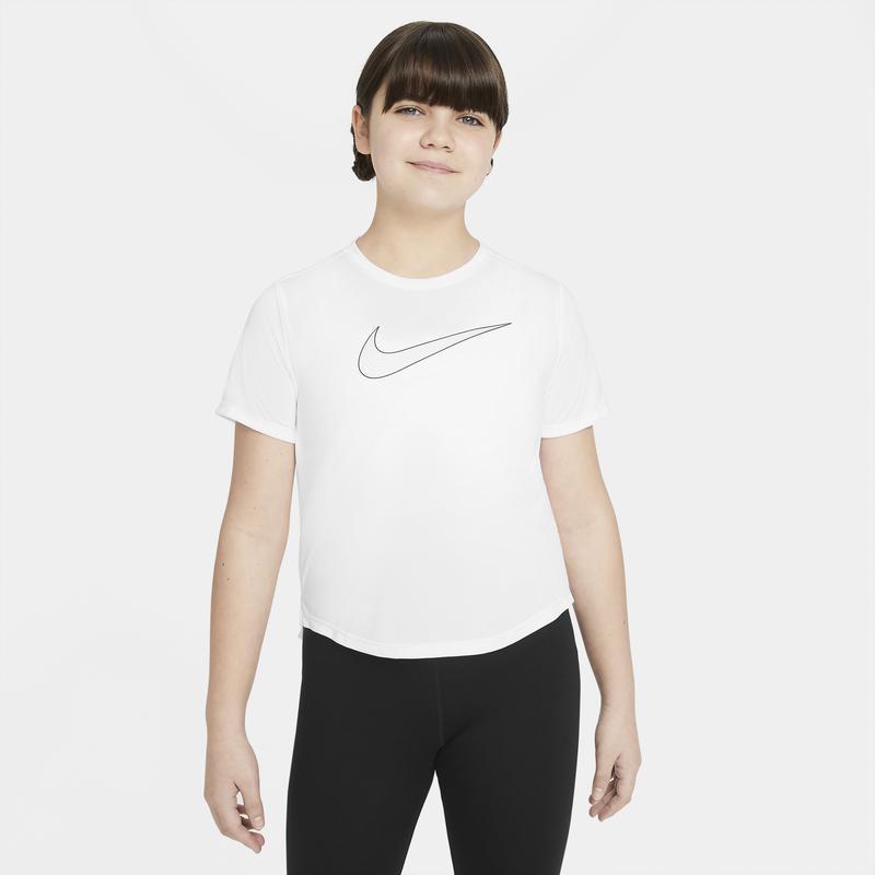 商品NIKE|Nike Dri-FIT One Short Sleeve Graphic Top - Girls' Grade School,价格¥188,第1张图片