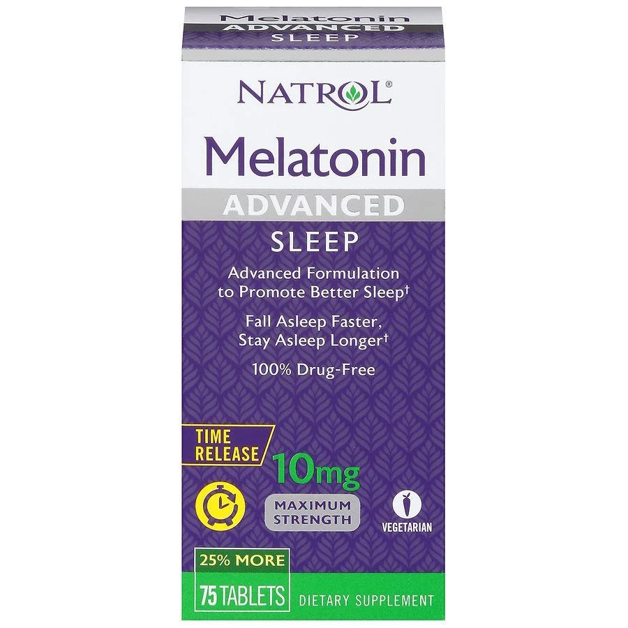 商品Natrol|Melatonin Advanced Sleep 10 mg Maximum Strength Time Release Tablets,价格¥126,第1张图片