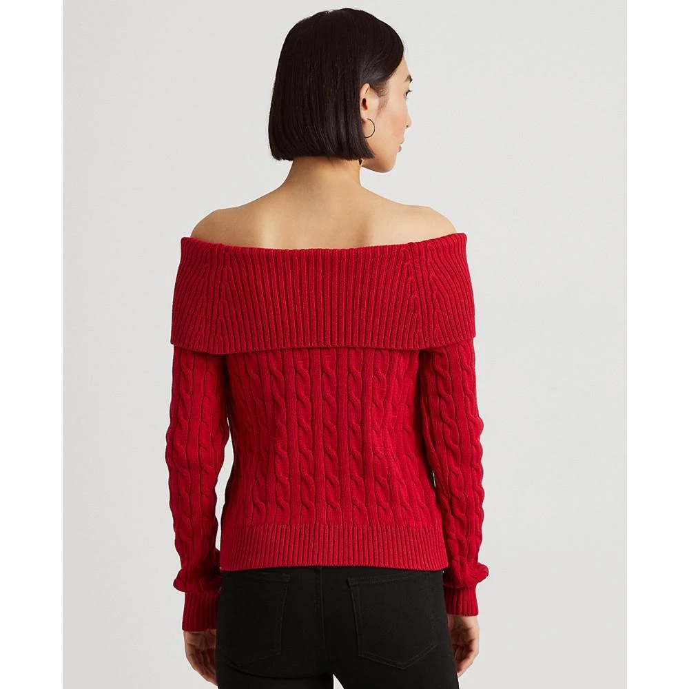 商品Ralph Lauren|Women's Off-the-Shoulder Cable-Knit Sweater,价格¥198,第2张图片详细描述