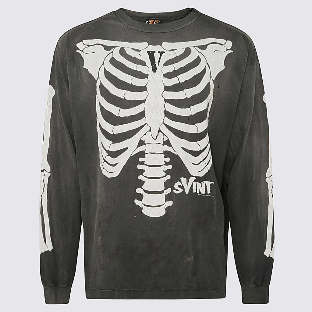 商品SAINT MXXXXXX|SAINT MXXXXXX BLACK COTTON SWEATSHIRT,价格¥2016,第1张图片