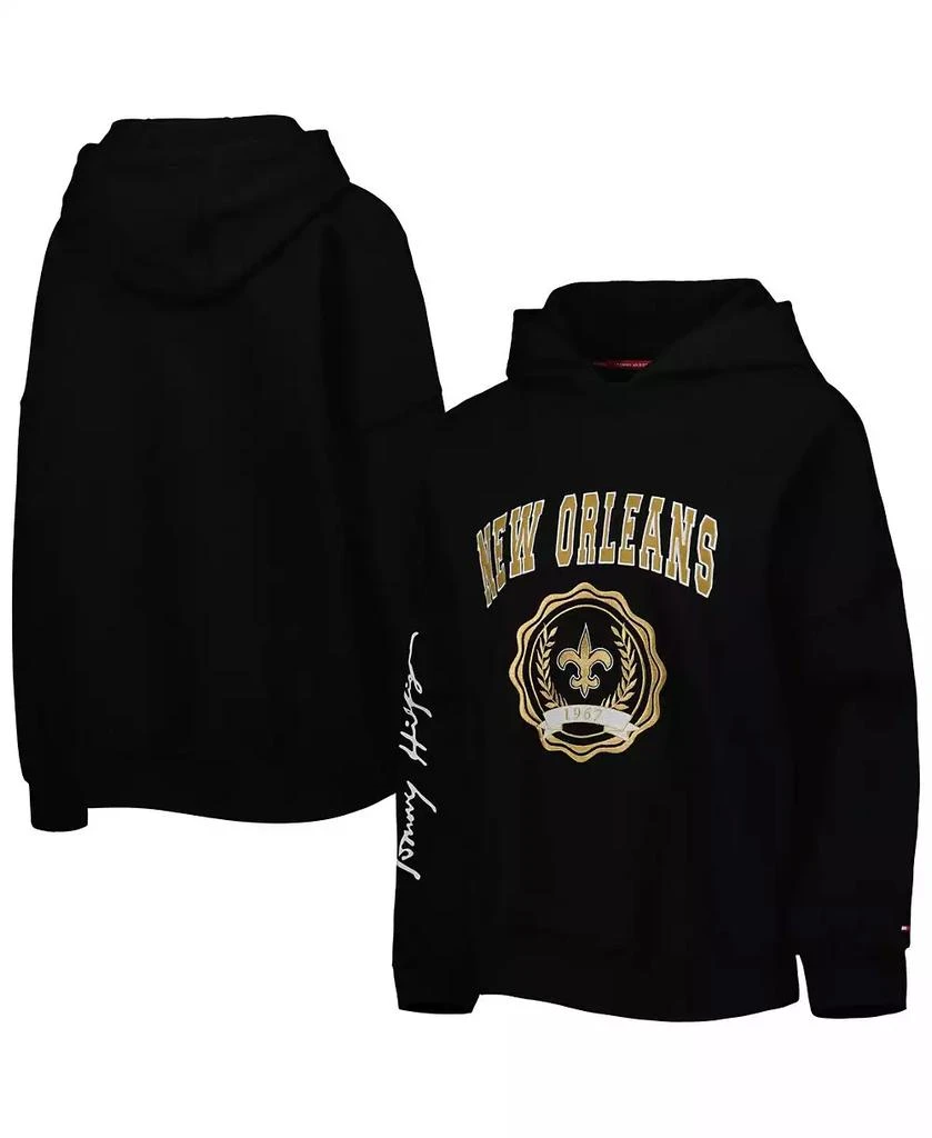 商品Tommy Hilfiger|Women's Black New Orleans Saints Becca Drop Shoulder Pullover Hoodie,价格¥501,第1张图片