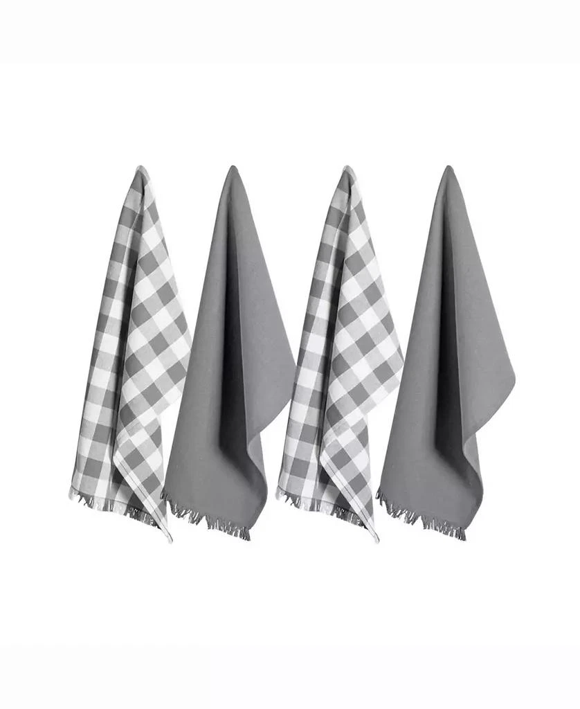 商品Design Imports|Asset Gray Heavyweight Fringed Dishtowel Set of 4,价格¥154,第2张图片详细描述