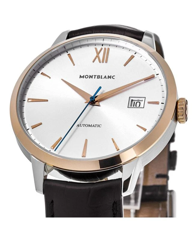 商品MontBlanc|Montblanc Heritage Spirit Automatic Silver Dial Leather Strap  Men&apos;s Watch 111624,价格¥14405,第2张图片详细描述