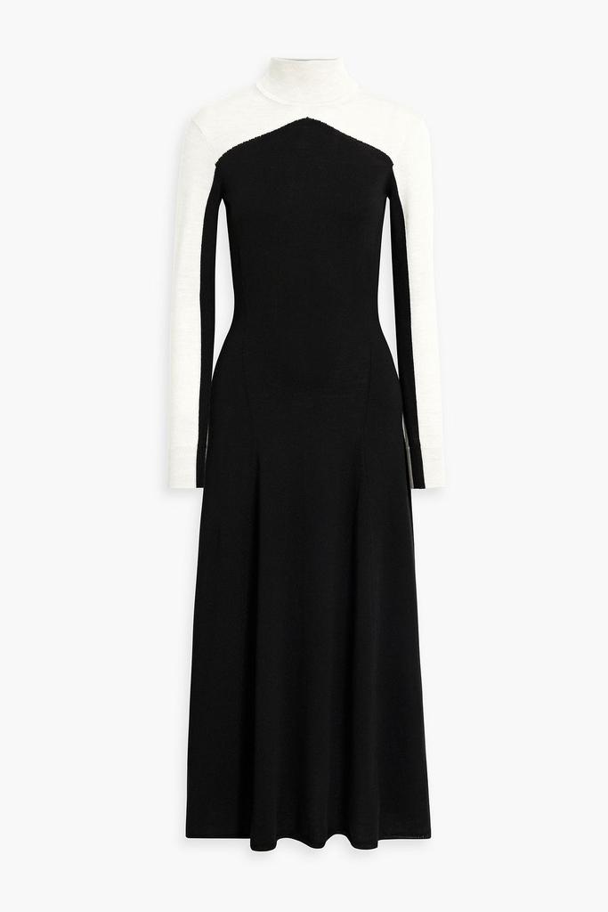 Willow two-tone merino wool midi dress商品第1张图片规格展示